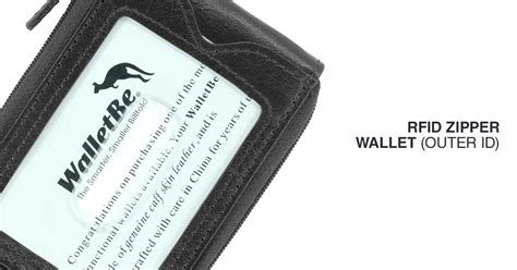 walletbe men's outer id full zipper wallet with rfid protection|wallet with zipper pocket inside.